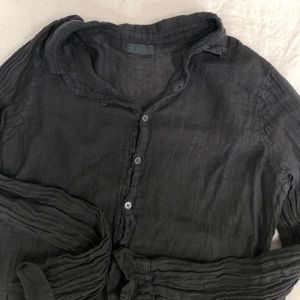 CP Shades linen gauze button down